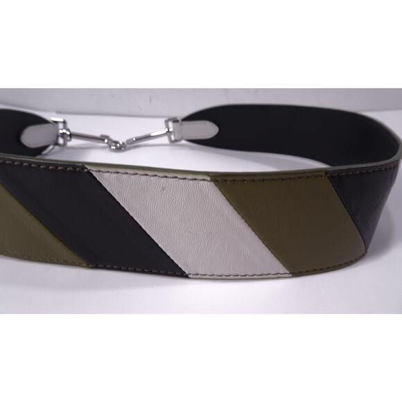 Theory Women's Transformer Patchwork Strap Military Green Halyan Leather NWT 125 - Picture 8 of 15